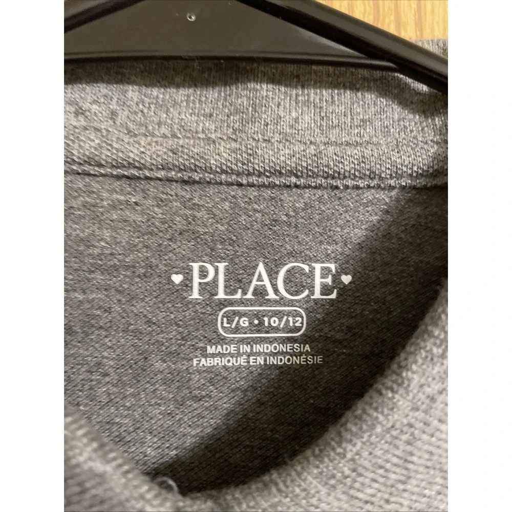 The Children's Place grey girls' short-sleeve school uniform polo shirt Sz Large